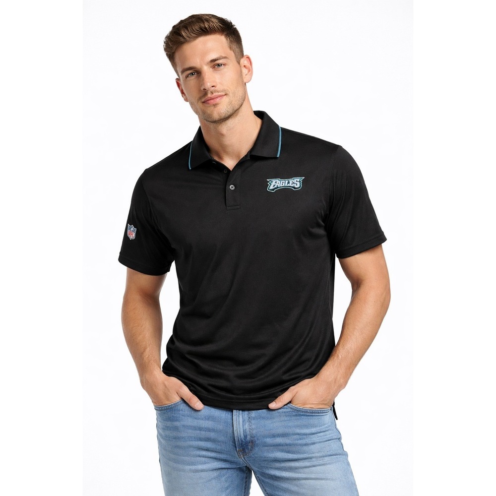 Nike Dri-FIT Philadelphia‎ Eagles NFL Training Polo Shirt Mens XXL Black Teal